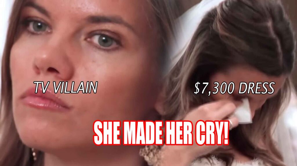 bachelor-villain-sister-cries-kleinfeld-wedding-dress