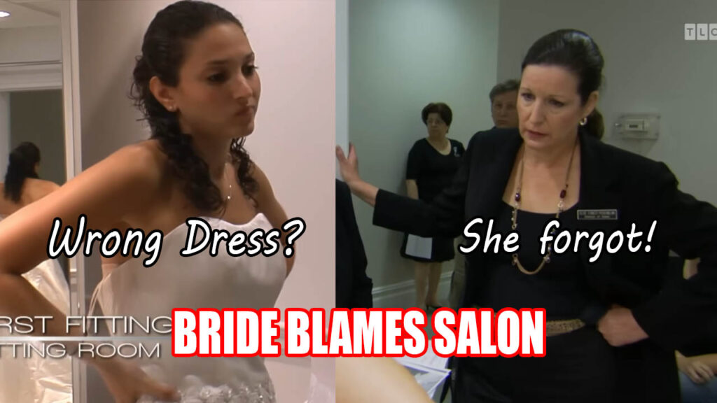 Bride Karen holds back tears thinking the luxury bridal salon ordered the wrong wedding dress
