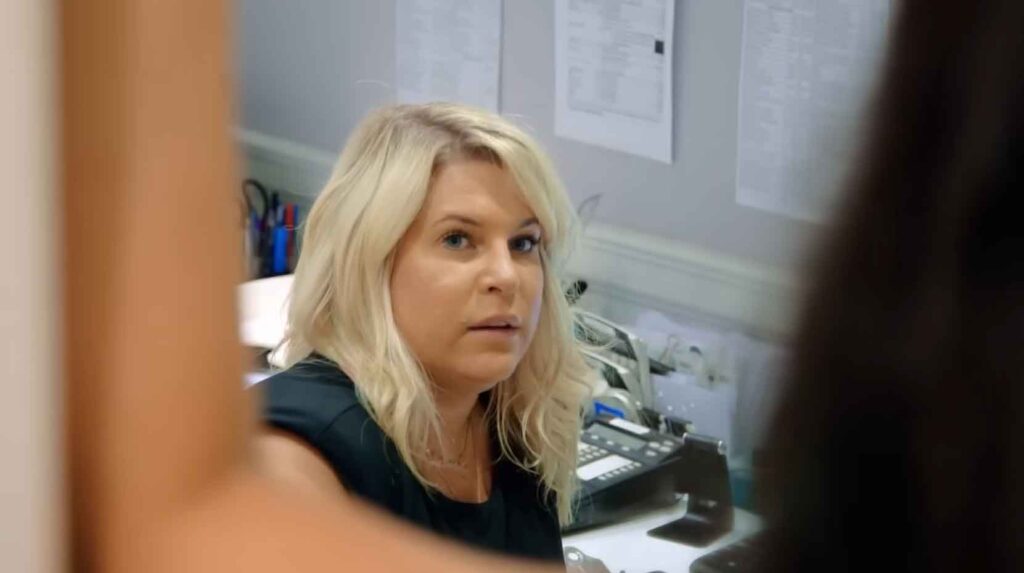 Bridal consultant explaining salon etiquette after the bride pulled an unapproved designer gown.